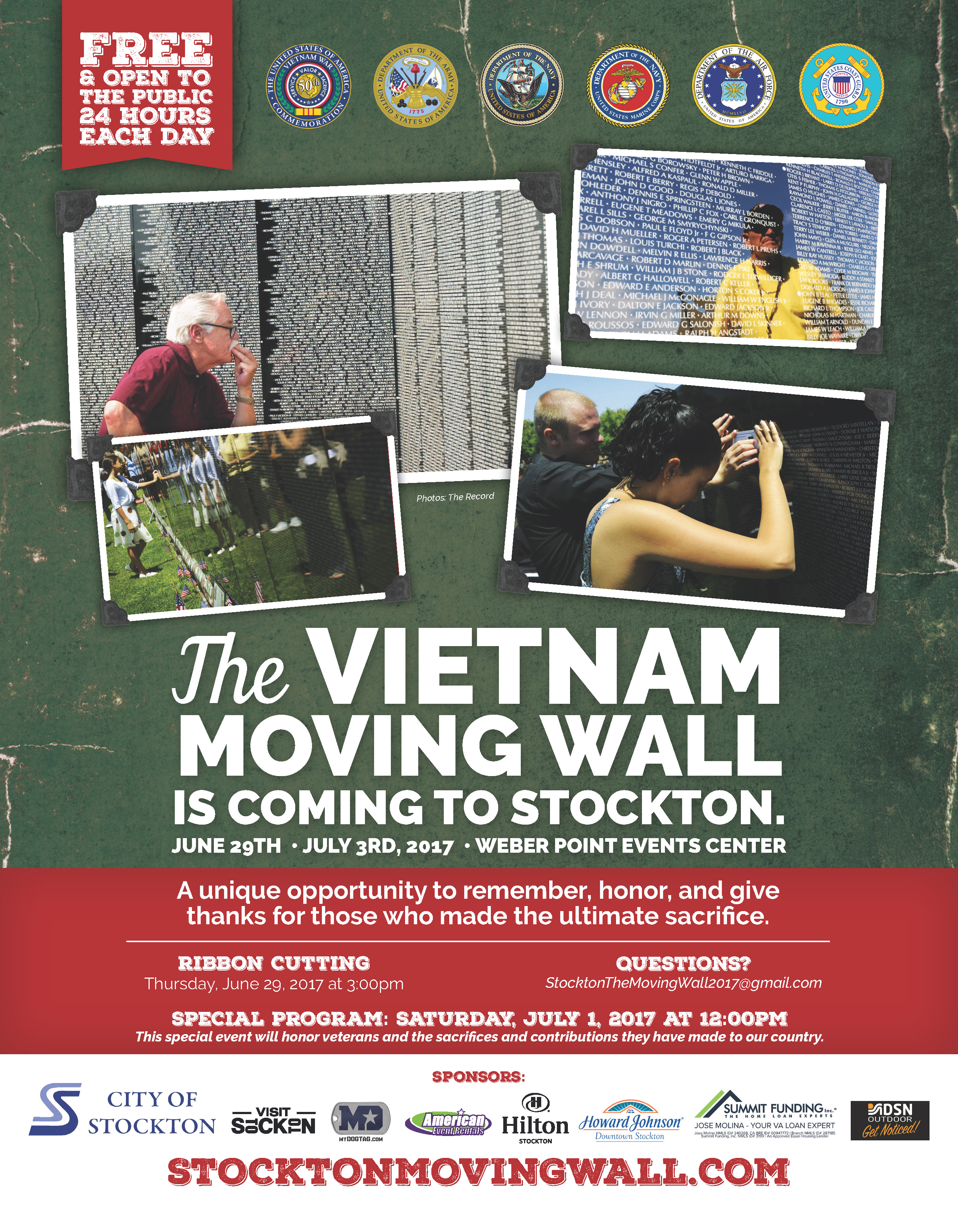 The Vietnam Moving Wall Events Visit Stockton