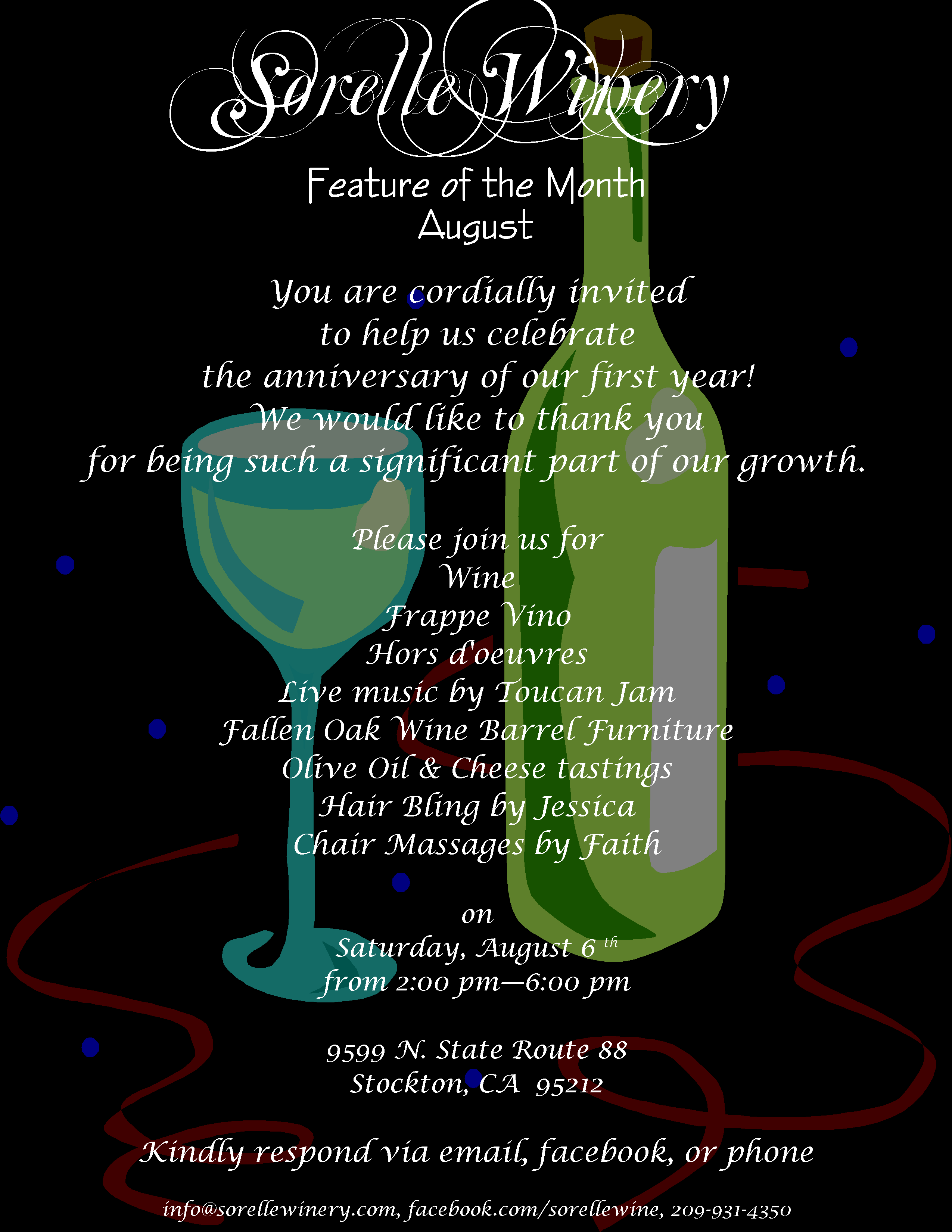 Sorelle Winery S First Anniversary Events Visit Stockton Sorelle Winery S First Anniversary