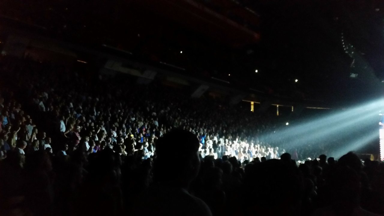 Concert audience in the dark