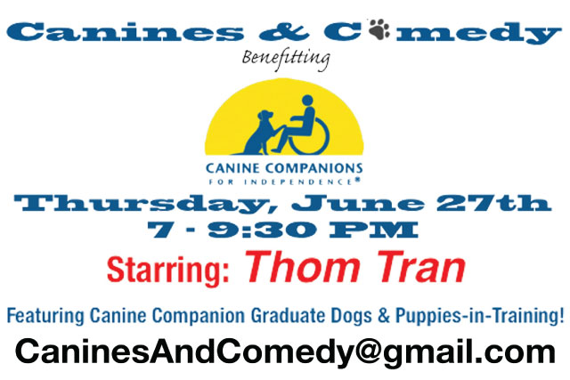 Canines & Comedy Starring: Thom Tran at Levity Live