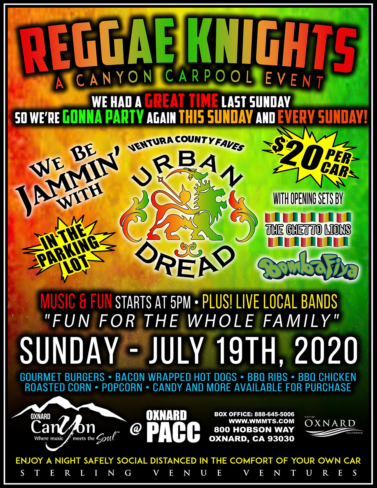 Reggae Knights – A Canyon Carpool Event at the Oxnard PACC